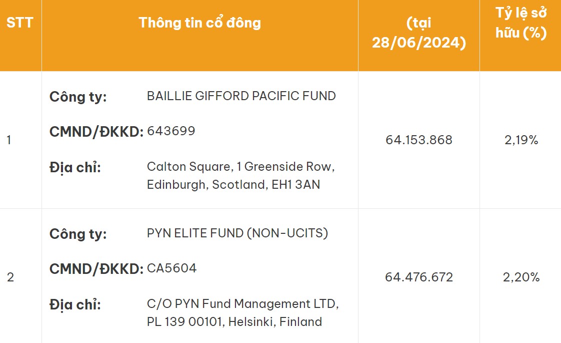 HDBank công bố hai quỹ ngoại nắm hơn 2% vốn ngân hàng