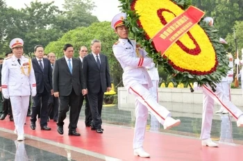 Lãnh đạo Đảng, Nhà nước viếng Chủ tịch Hồ Chí Minh và tưởng niệm các anh hùng liệt sĩ