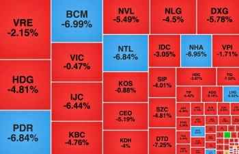 VN-Index giảm gần 25 điểm, hàng loạt cổ phiếu nằm sàn