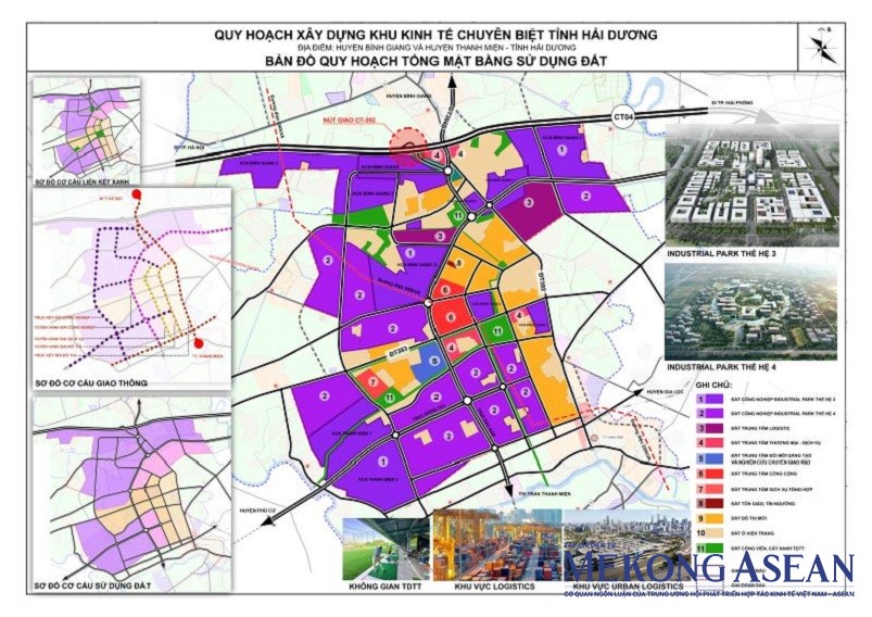 Khu vực quy hoạch Khu kinh tế chuyên biệt tỉnh Hải Dương.