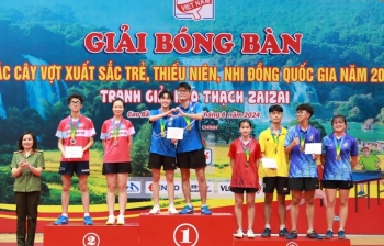 Bóng bàn CAND - T&T về nhất toàn đoàn với 14 huy chương vàng giải trẻ quốc gia