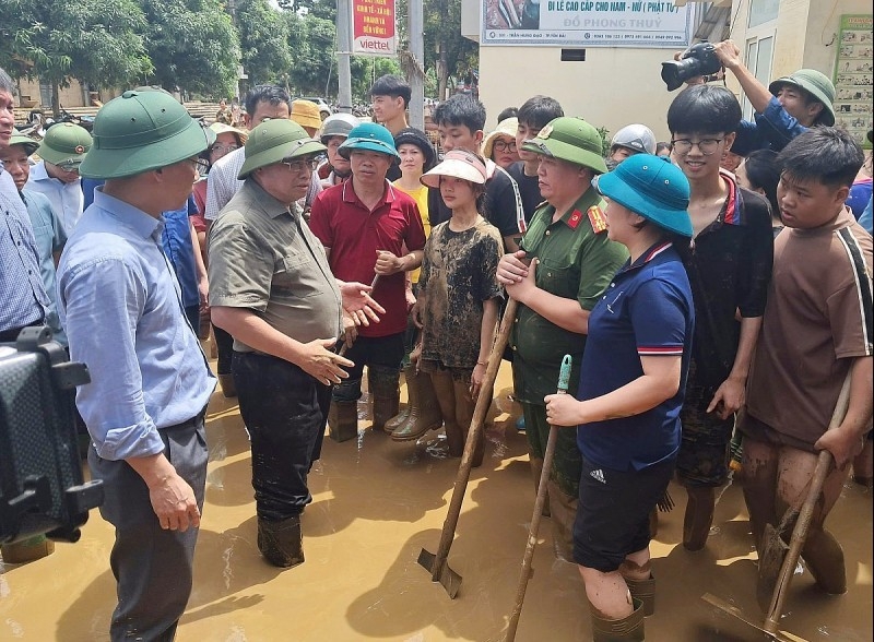 Thủ tướng Phạm Minh Chính tới Yên Bái thị sát tình hình sau mưa lũ