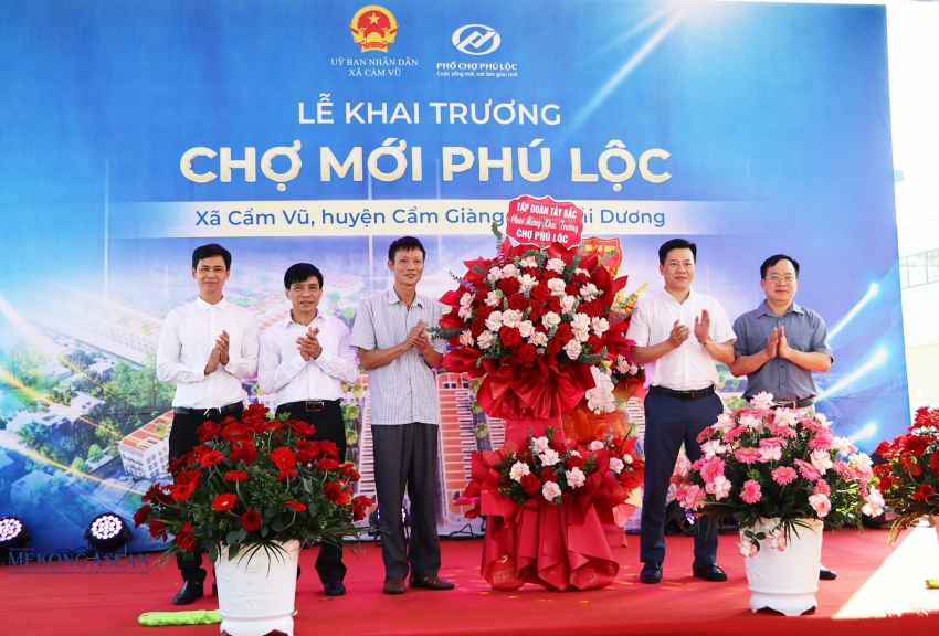 Hải Dương: Huyện Cẩm Giàng khai trương chợ mới Phú Lộc