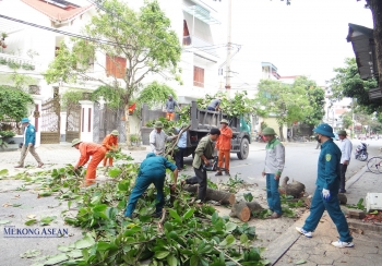 Hải Dương: Huyện Thanh Hà dọn dẹp, vệ sinh môi trường sau bão lũ