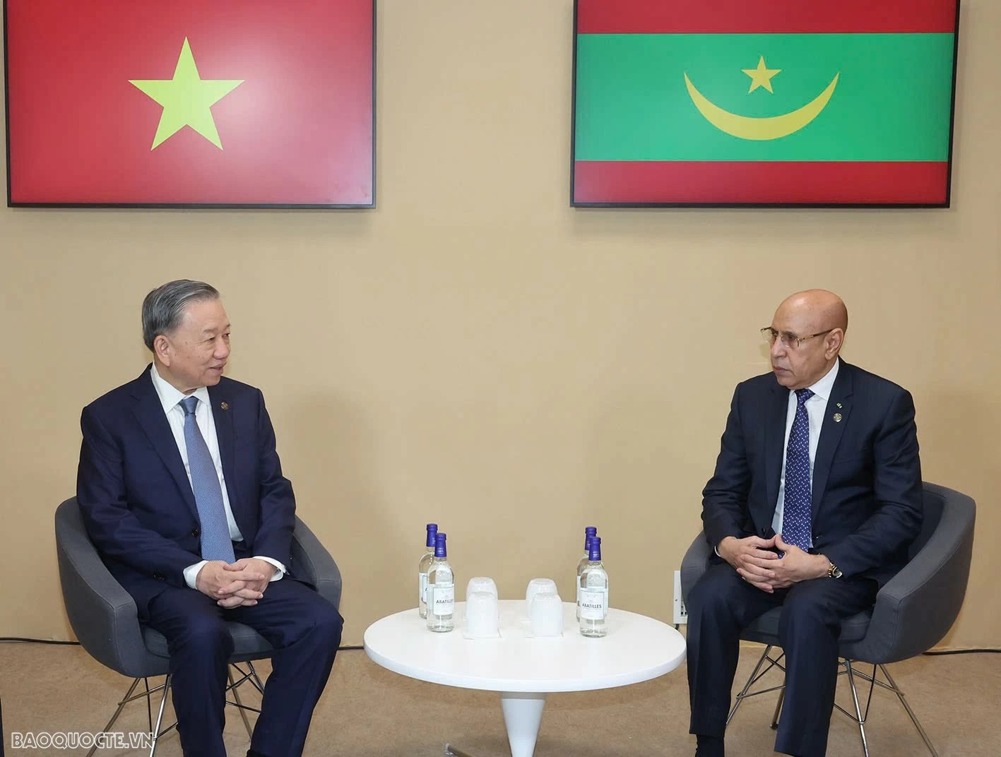 Tổng Bí thư, Chủ tịch nước Tô Lâm và Tổng thống Mauritania Mohamed Ould Ghazouani, Chủ tịch đương nhiệm Liên minh châu Phi (AU) - Ảnh: