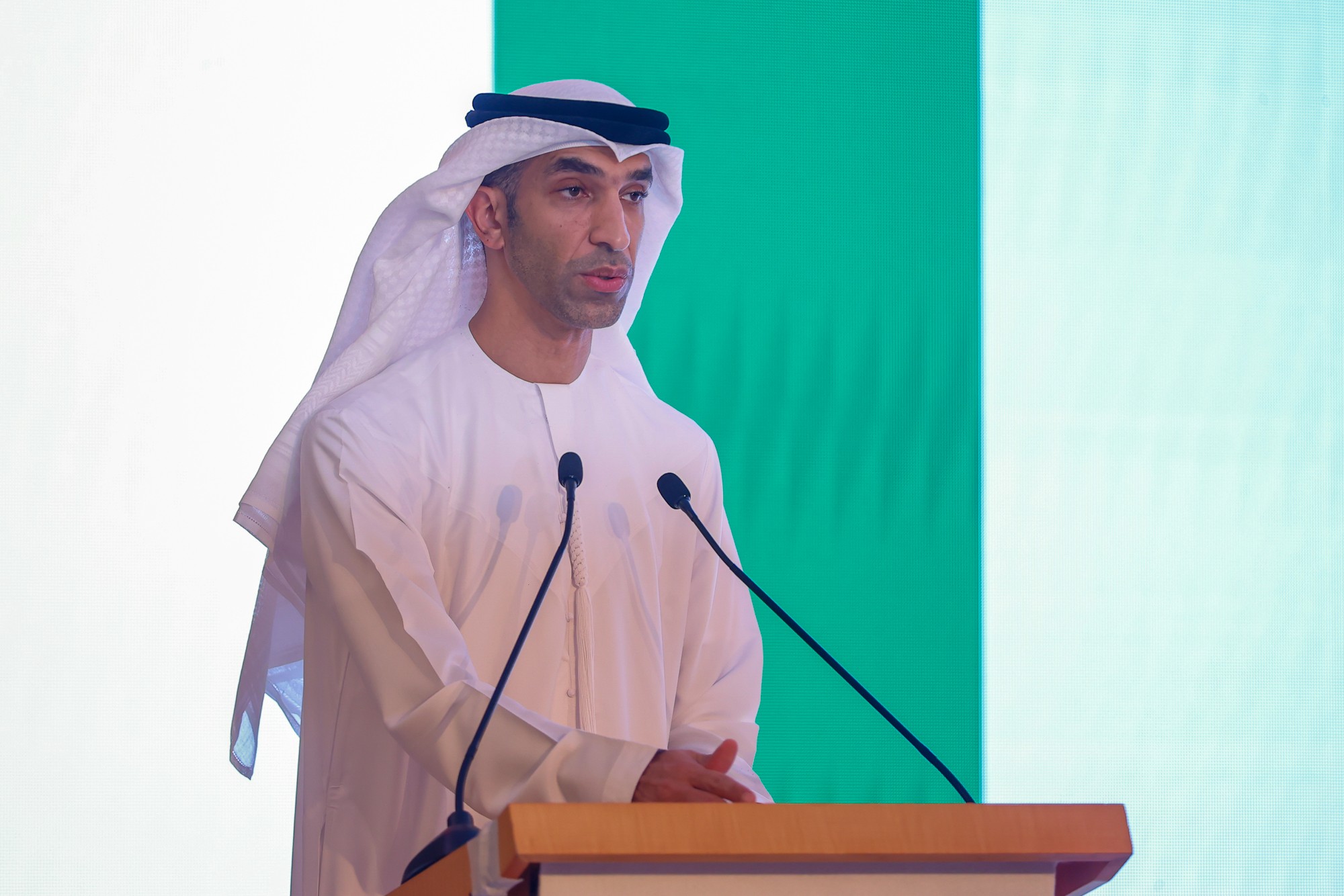 Ông Thani Bin Ahmed Al Zeyoudi, Quốc vụ khanh phụ trách ngoại thương của Bộ Kinh tế UAE đánh giá Việt Nam là một đối tác lý tưởng với UAE - Ảnh: VGP