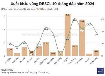 ĐBSCL xuất siêu 12,1 tỷ USD trong 10 tháng