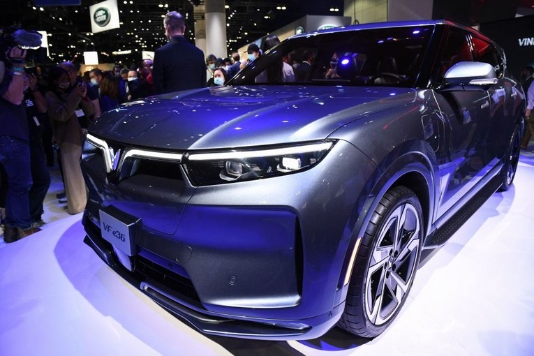 Mẫu xe VFe36 được giới thiệu tại Los Angeles Auto Show (Mỹ) v&agrave;o th&aacute;ng 11/2021