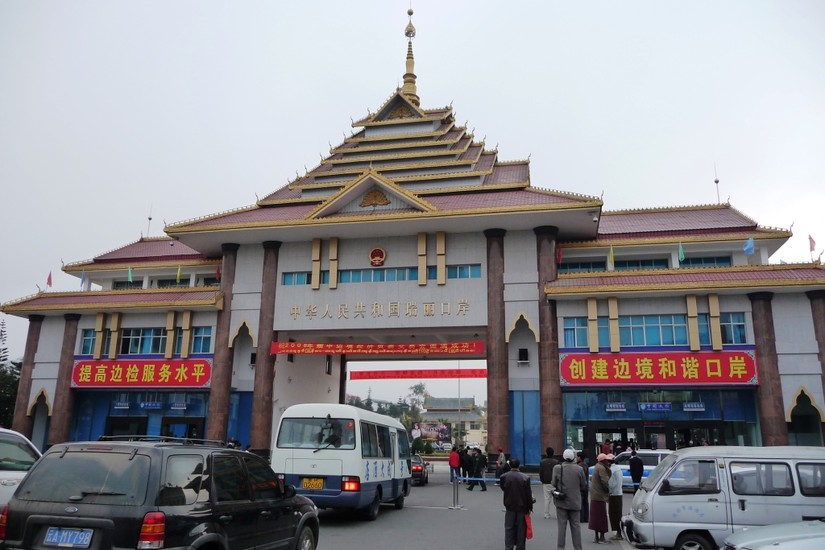 Bi&ecirc;n giới giữa Thụy Lệ, Trung Quốc v&agrave; Muse, Myanmar. Ảnh: Flickr