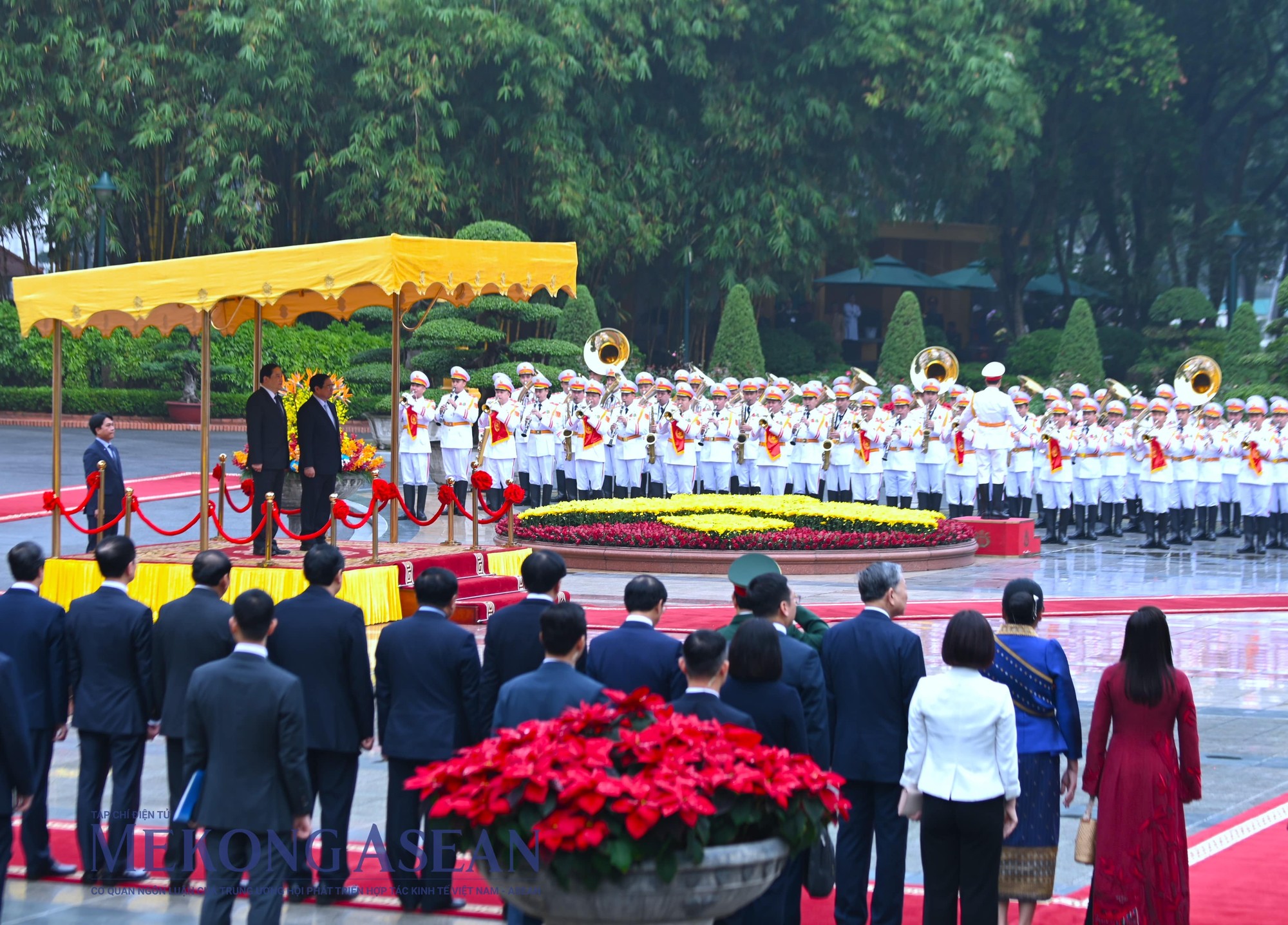 Quang cảnh lễ đ&oacute;n ch&iacute;nh thức. Ảnh: Đỗ Thảo