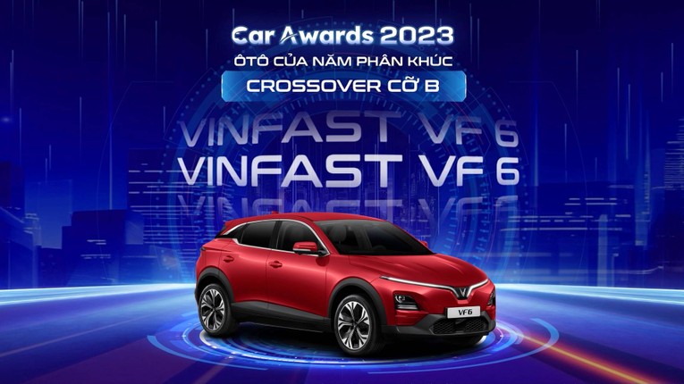 Tổng h&ograve;a nhiều ưu điểm, VF 6 thắng giải crossover cỡ B tại Car Awards 2023.