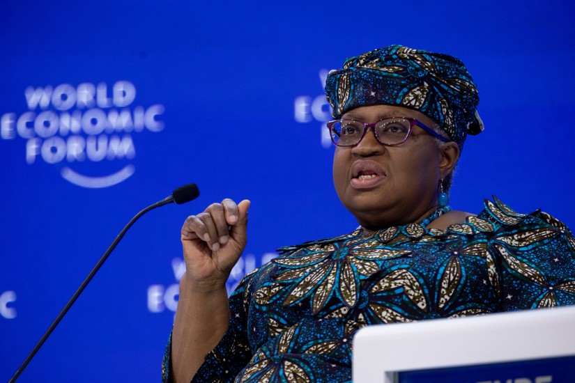 B&agrave; Ngozi Okonjo-Iweala &ndash; Tổng Gi&aacute;m đốc Tổ chức Thương mại Thế giới (WTO) ph&aacute;t biểu tại Hội nghị WEF Davos 2024. Ảnh: WEF