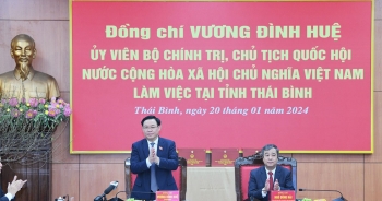 Chủ tịch Quốc hội Vương Đình Huệ làm việc với Ban thường vụ Tỉnh ủy Thái Bình