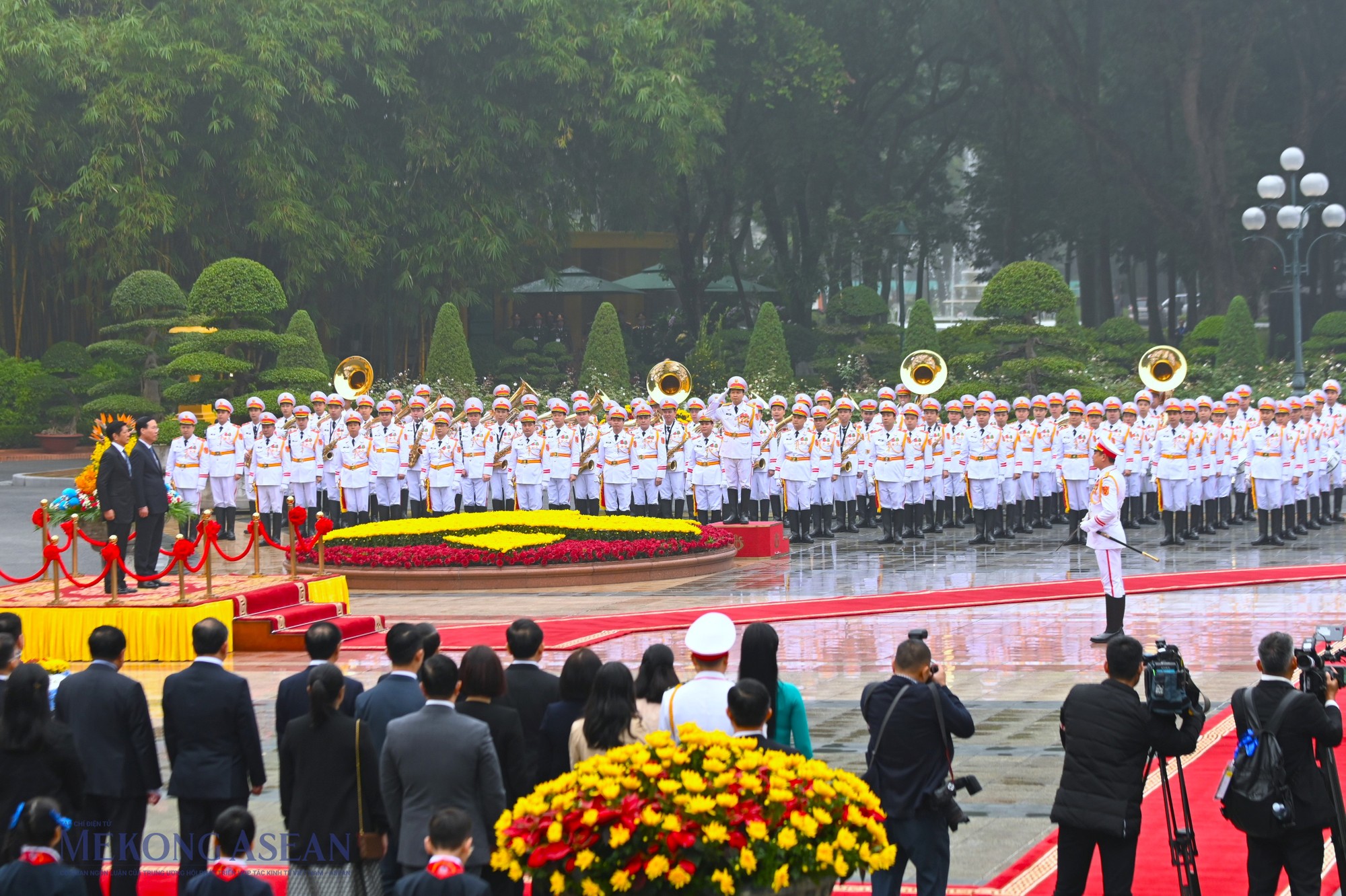 To&agrave;n cảnh lễ đ&oacute;n Tổng thống Philippines. Ảnh: Đỗ Thảo - Mekong ASEAN