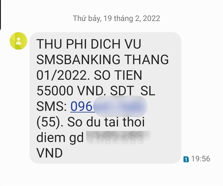 Mức thu ph&iacute; dịch vụ SMS Banking đồng loạt tăng.