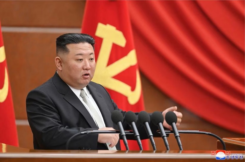 Nh&agrave; l&atilde;nh đạo Triều Ti&ecirc;n Kim Jong-un. Ảnh: KCNA