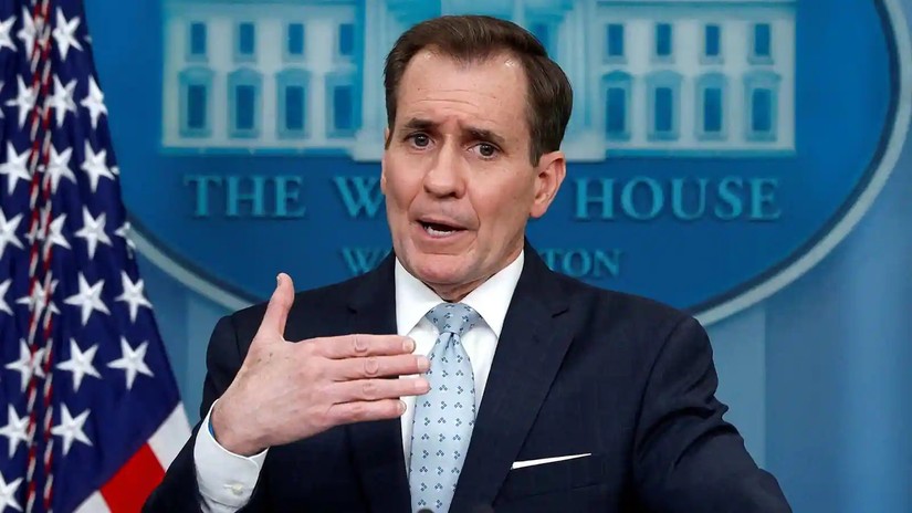 Người ph&aacute;t ng&ocirc;n Hội đồng An ninh Quốc gia Mỹ John Kirby. Ảnh: Reuters