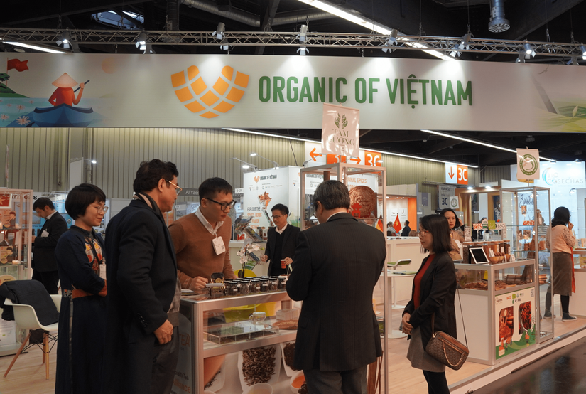 Gian h&agrave;ng Organic of Việt Nam tại Biofach 2023. Ảnh: moit.gov.vn