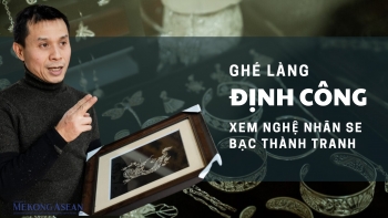 Ghé làng Định Công xem nghệ nhân se bạc thành tranh