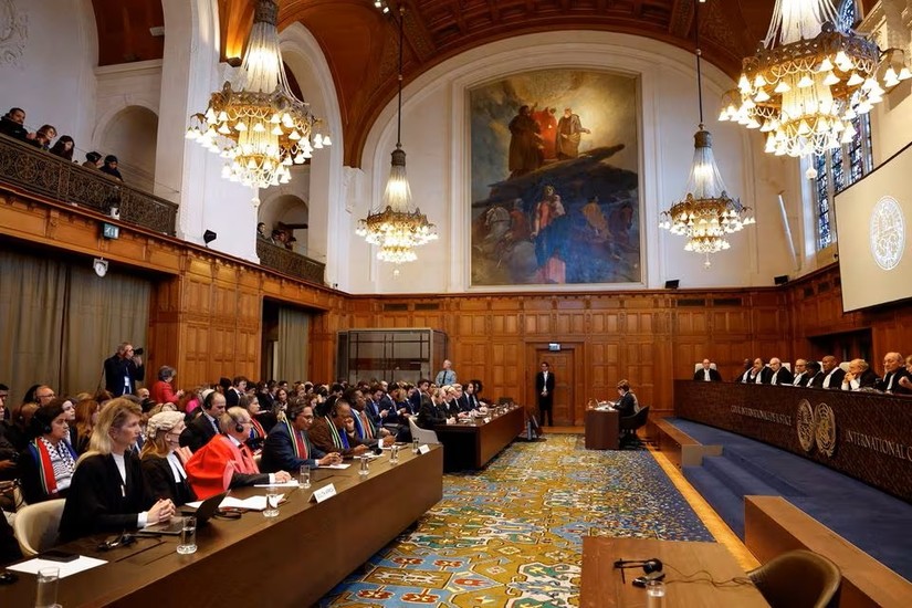 C&aacute;c thẩm ph&aacute;n tại T&ograve;a &aacute;n C&ocirc;ng l&yacute; Quốc tế (ICJ) tại The Hague, H&agrave; Lan, ng&agrave;y 26/1/2024. Ảnh: Reuters