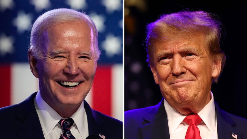 Tổng thống Mỹ Joe Biden v&agrave; &ocirc;ng Donald Trump. Ảnh: Getty Images