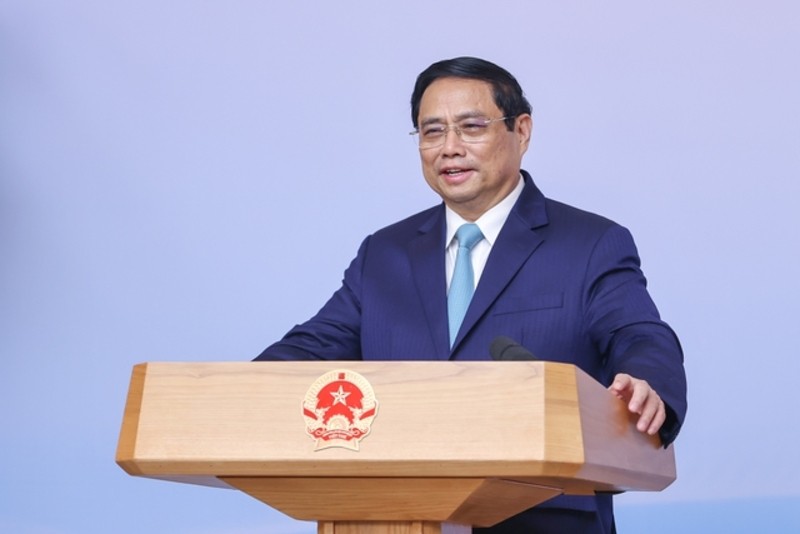 Thủ tướng Phạm Minh Ch&iacute;nh ph&aacute;t biểu khai mạc Hội nghị. Ảnh VGP