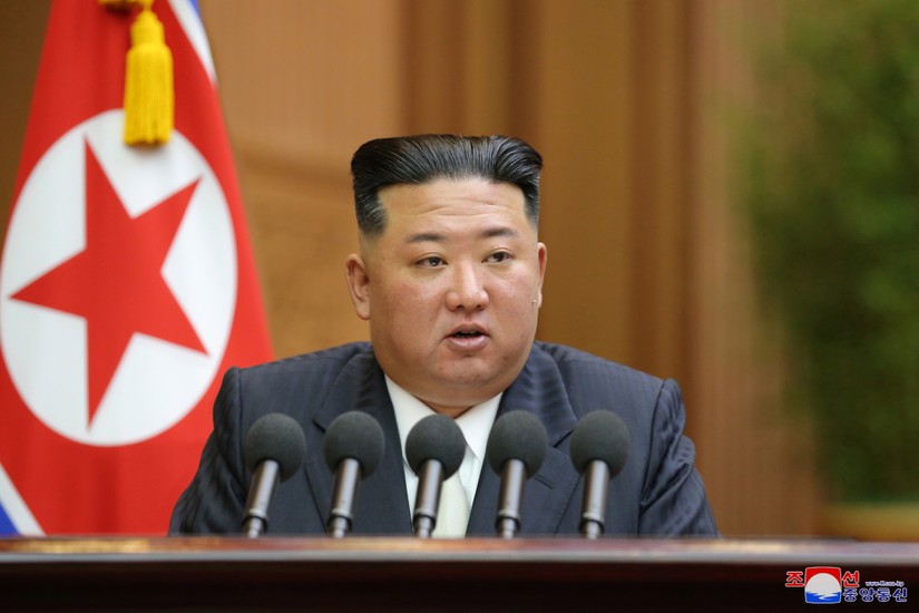 Nh&agrave; l&atilde;nh đạo Triều Ti&ecirc;n Kim Jong-un. Ảnh: KCNA