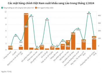 Xăng dầu là mặt hàng xuất khẩu lớn nhất của Việt Nam sang Lào