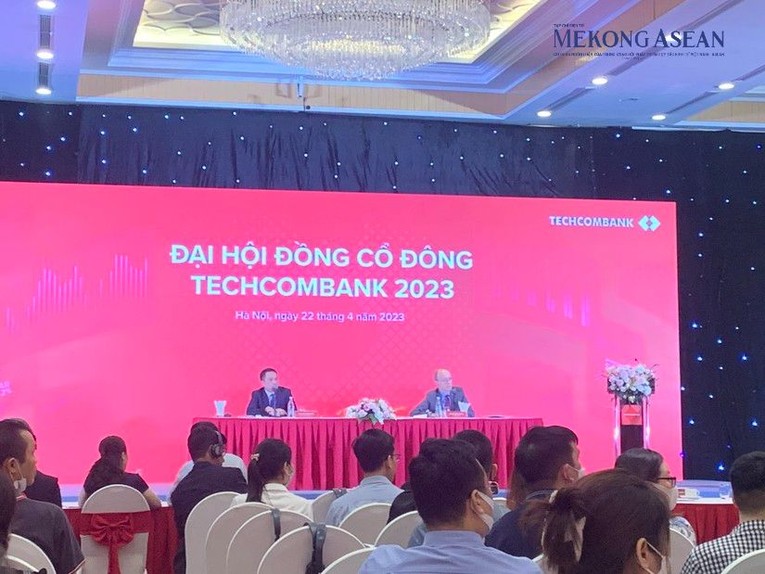 ĐHĐCĐ thường ni&ecirc;n Techcombank 2023. Ảnh: Thu Trang/Mekong ASEAN.