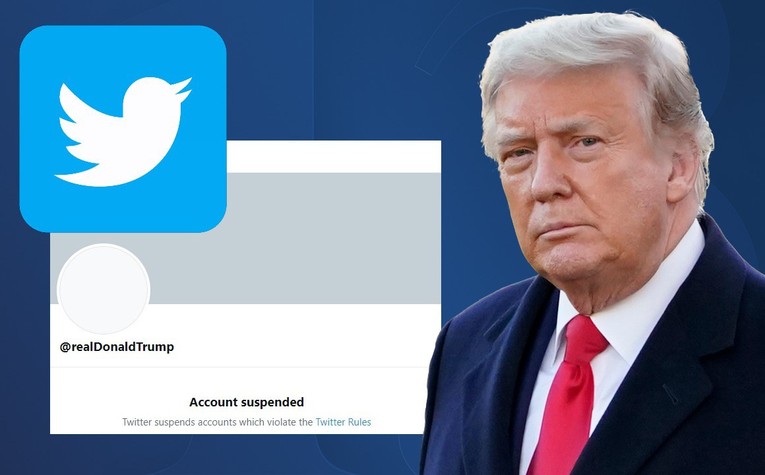 Cựu Tổng thống Mỹ Donald Trump đ&atilde; bị Twitter cấm vĩnh viễn t&agrave;i khoản. Ảnh: Fox 13 News