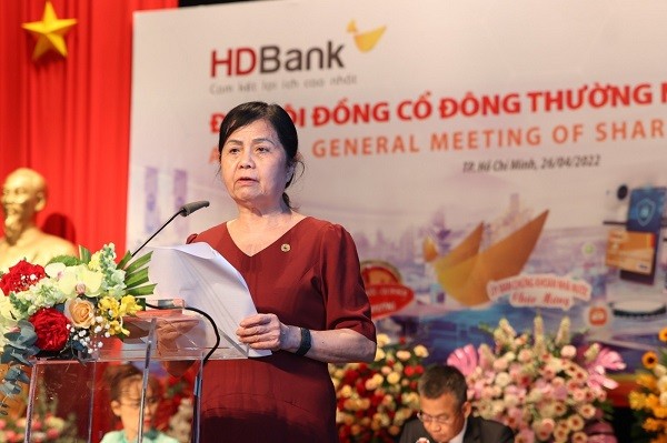 B&agrave; L&ecirc; Thị Băng T&acirc;m kh&ocirc;ng tham gia HĐQT HDBank nhiệm kỳ mới (Ảnh: HDBank)