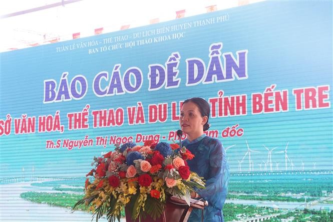 B&agrave; Nguyễn Thị Ngọc Dung, Ph&oacute; Gi&aacute;m đốc Sở Văn h&oacute;a, Thể thao v&agrave; Du lịch tỉnh Bến Tre. Ảnh: TTXVN