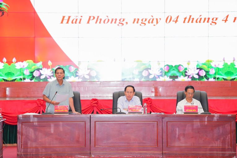 Hội nghị Th&agrave;nh ủy Hải Ph&ograve;ng lần thứ 15. Ảnh: Haiphong.gov.