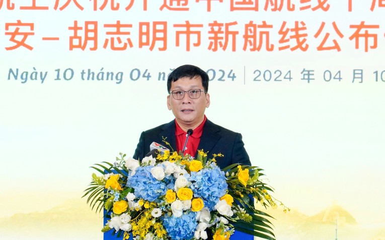 Tổng gi&aacute;m đốc Vietjet Đinh Việt Phương ph&aacute;t biểu tại sự kiện.