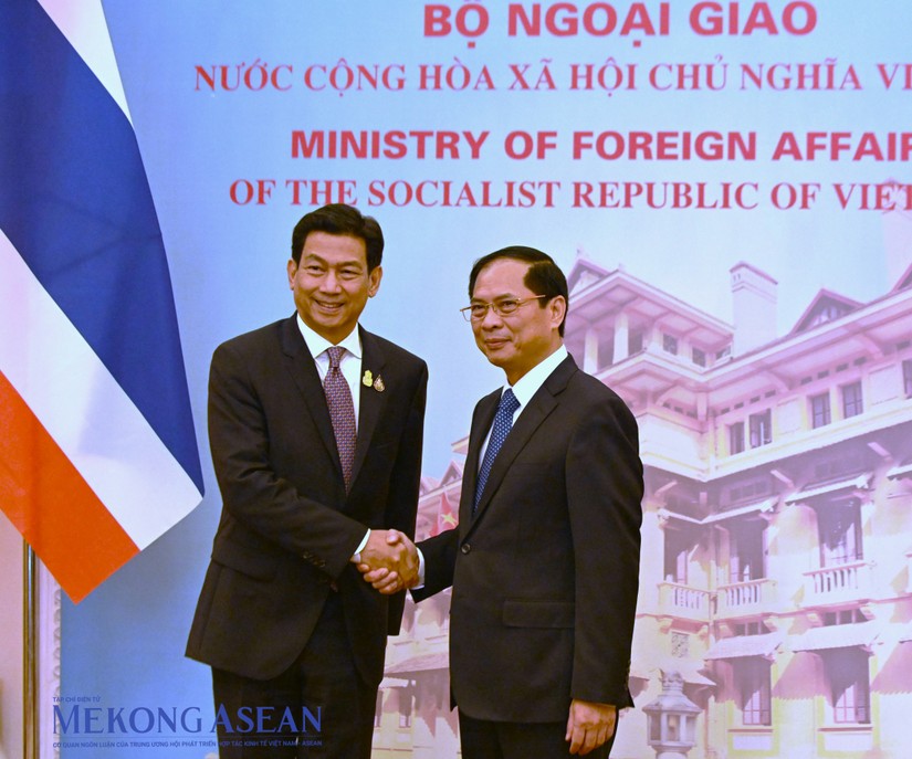 Bộ trưởng Ngoại giao B&ugrave;i Thanh Sơn tiếp Ph&oacute; Thủ tướng, Ngoại trưởng Th&aacute;i Lan Parnpree Bahiddha-Nukara, ng&agrave;y 26/10/2023. Ảnh: Đỗ Thảo - Mekong ASEAN