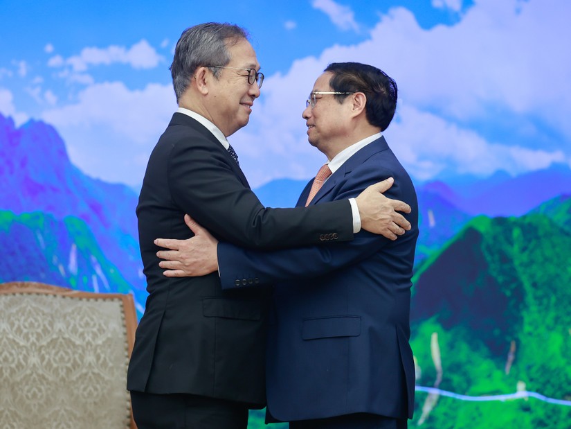 Thủ tướng Phạm Minh Ch&iacute;nh tiếp Đại sứ Nhật Bản tại Việt Nam Yamada Takio. Ảnh: VGP.