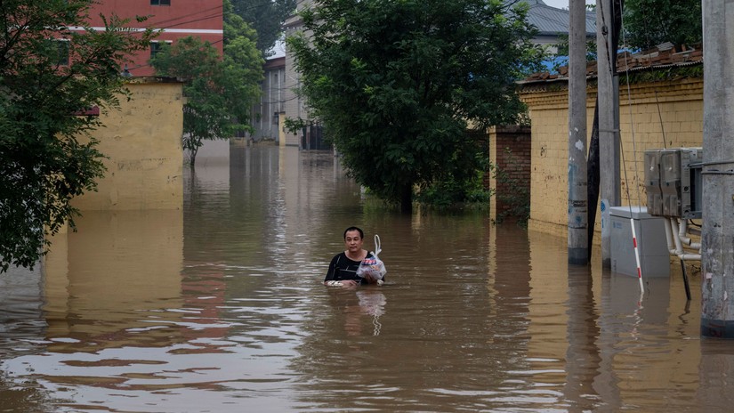 Lũ lụt tại Tr&aacute;c Ch&acirc;u, H&agrave; Bắc, Trung Quốc hồi th&aacute;ng 8/2023. Ảnh: Getty Images