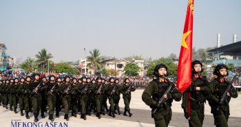 Hợp luyện diễu binh, diễu hành chào mừng 70 năm Chiến thắng Điện Biên Phủ