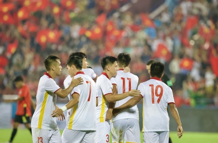 U23 Việt Nam thắng 2-0 trước U23 Timor Leste. Ảnh: VGP