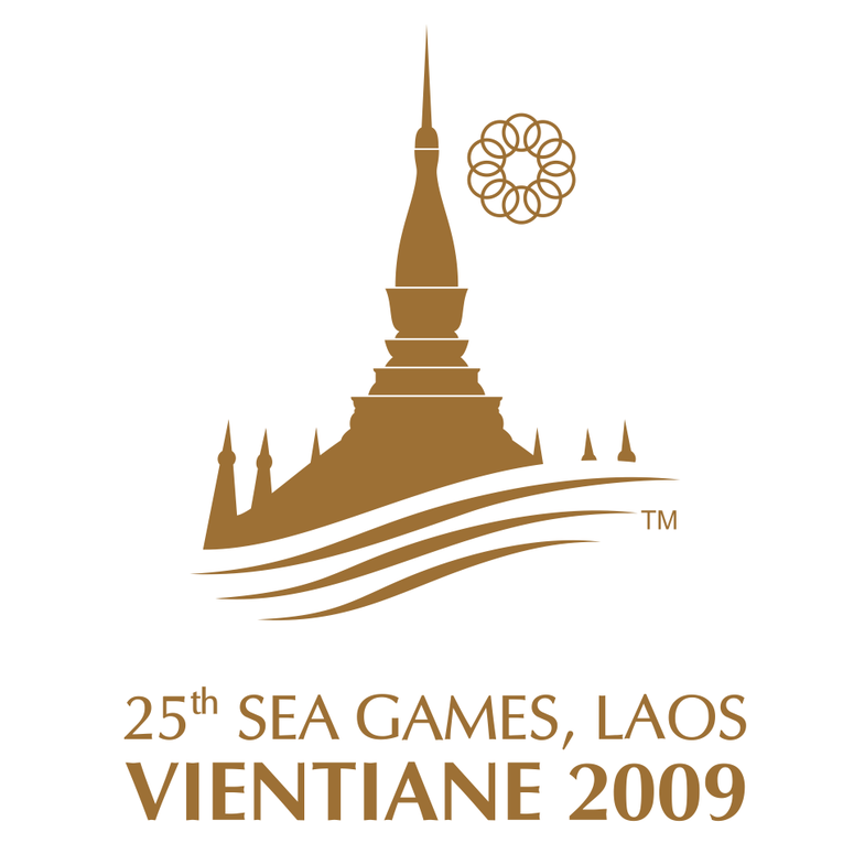 SEA Games 25 - L&agrave;o: H&igrave;nh ảnh của bảo th&aacute;p v&agrave; d&ograve;ng s&ocirc;ng M&ecirc; K&ocirc;ng. Bảo th&aacute;p tượng trưng cho L&agrave;o, nơi tổ chức Đại hội thể thao Đ&ocirc;ng Nam &Aacute; 2009 v&agrave; cũng tượng trưng cho văn h&oacute;a, nghệ thuật v&agrave; lịch sử của L&agrave;o. Ba đường cong của s&ocirc;ng M&ecirc; K&ocirc;ng dưới th&aacute;p, tượng trưng cho nguồn gốc, văn h&oacute;a v&agrave; lối sống của người L&agrave;o, đặc biệt l&agrave; thể thao.