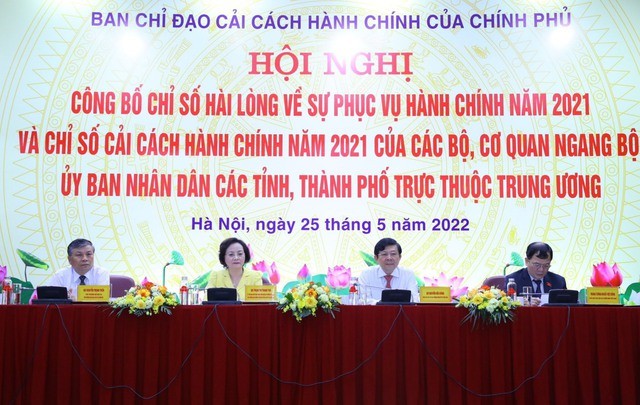 Bộ Tư pháp và Hải Phòng đứng đầu Chỉ số cải cách hành chính năm 2021