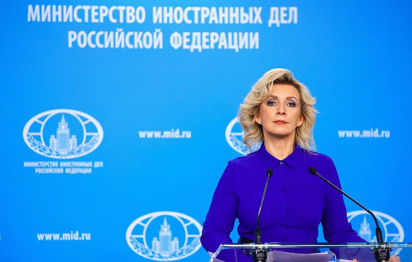 Người ph&aacute;t ng&ocirc;n Bộ Ngoại giao Nga Maria Zakharova. Ảnh: TASS