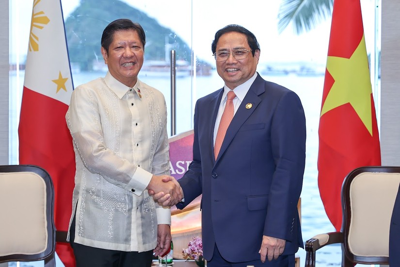 Thủ tướng Phạm Minh Ch&iacute;nh v&agrave; Tổng thống Philippines Ferdinand Romualdez Marcos. Ảnh: VGP