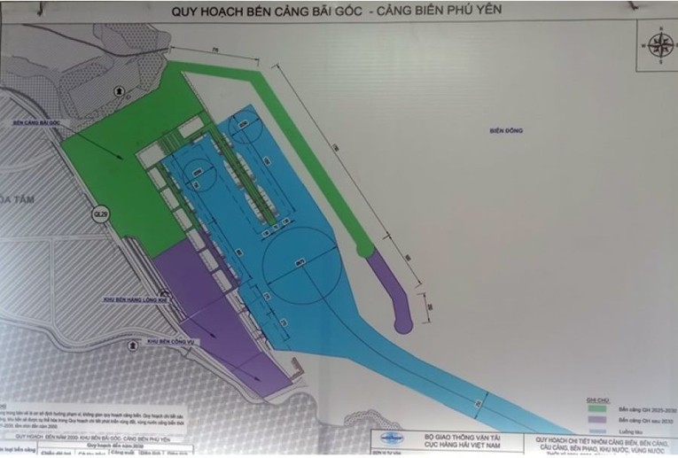 Bản đồ Quy hoạch bến cảng B&atilde;i Gốc thuộc Khu kinh tế Nam Ph&uacute; Y&ecirc;n.