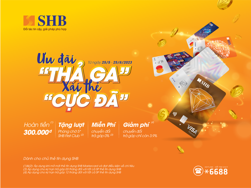 Nhiều ưu đ&atilde;i cho kh&aacute;ch h&agrave;ng c&aacute; nh&acirc;n khi mở thẻ t&iacute;n dụng quốc tế SHB