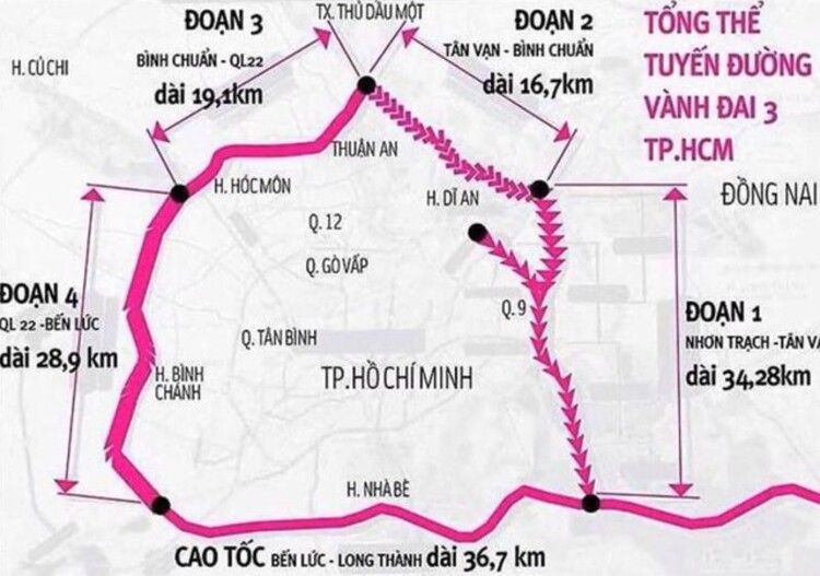 Đường v&agrave;nh đai 3 TP HCM sẽ khởi c&ocirc;ng trước ng&agrave;y 30/6. Nguồn: VGP.