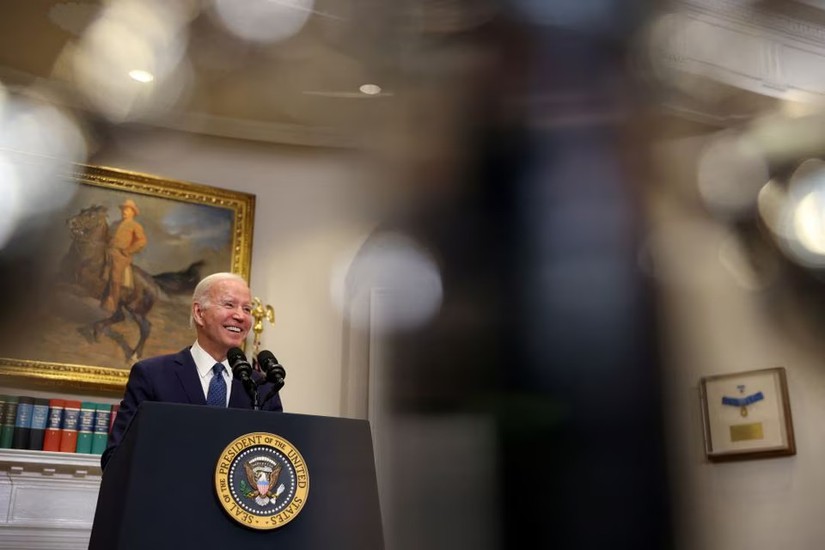 Tổng thống Mỹ Joe Biden tại Nh&agrave; Trắng ng&agrave;y 28/5. Ảnh: Reuters
