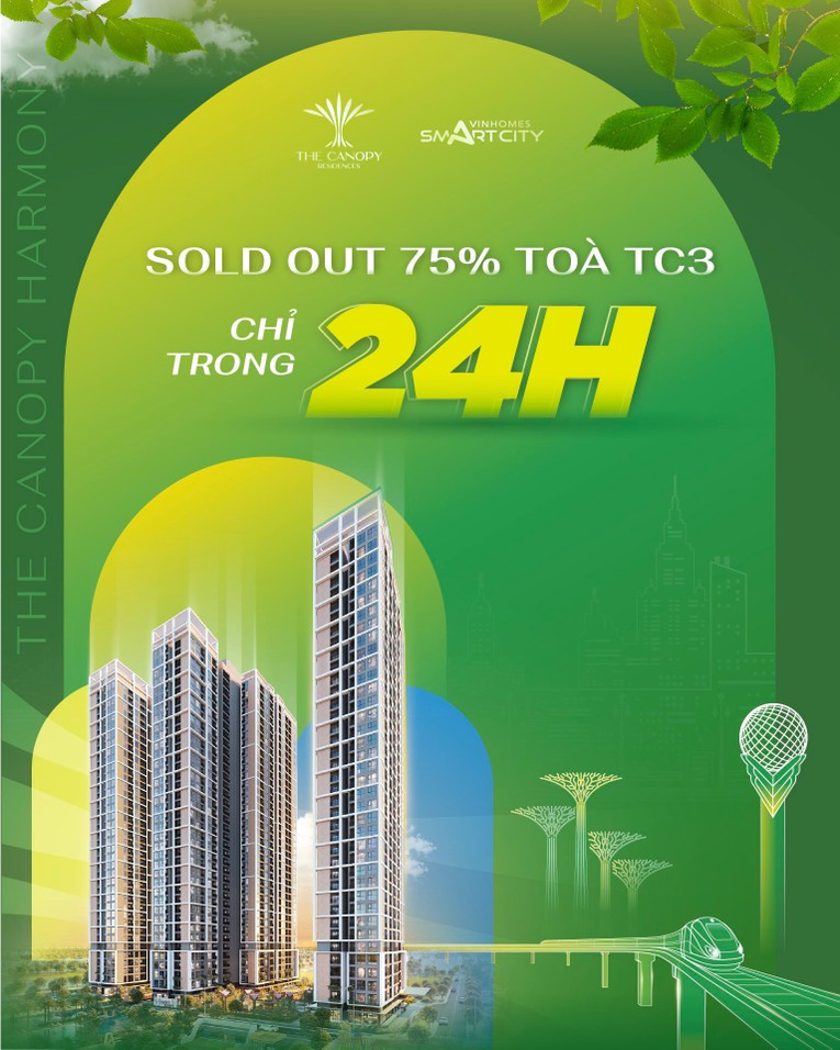 TC3 - The Canopy Harmony nối d&agrave;i chuỗi kỷ lục cho thị trường BĐS ph&iacute;a T&acirc;y Thủ đ&ocirc;.