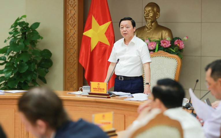 Ph&oacute; Thủ tướng Ch&iacute;nh phủ Trần Hồng H&agrave; ph&aacute;t biểu chỉ đạo tại buổi họp. Nguồn: VGP.