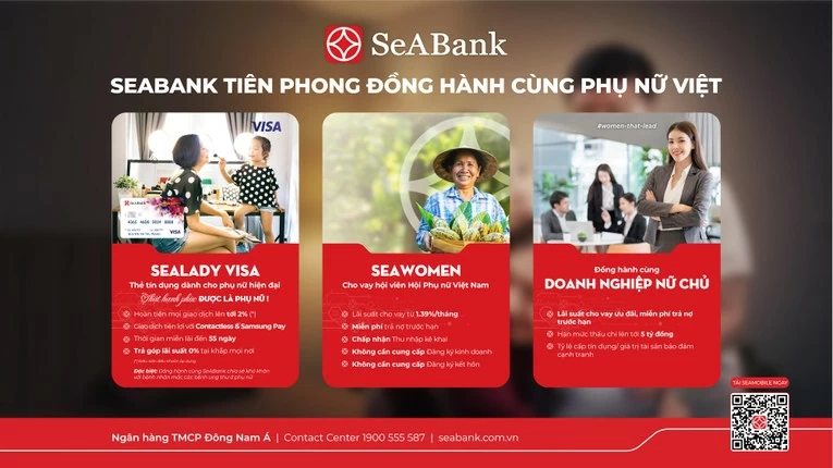 SeABank l&agrave; ng&acirc;n h&agrave;ng đi ti&ecirc;n phong trong việc triển khai c&aacute;c sản phẩm, dịch vụ d&agrave;nh cho ph&aacute;i nữ